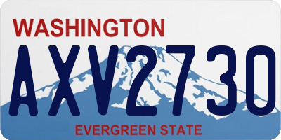 WA license plate AXV2730