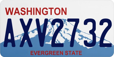 WA license plate AXV2732