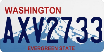 WA license plate AXV2733