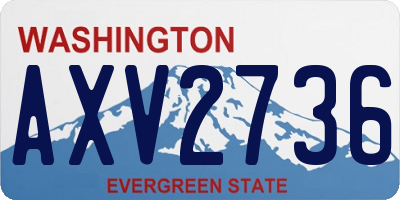 WA license plate AXV2736