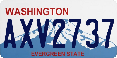 WA license plate AXV2737