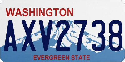 WA license plate AXV2738