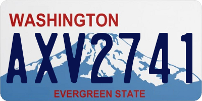 WA license plate AXV2741