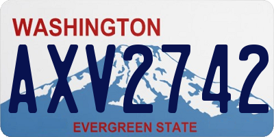 WA license plate AXV2742