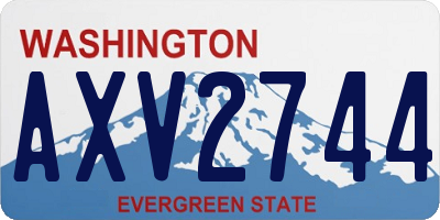WA license plate AXV2744