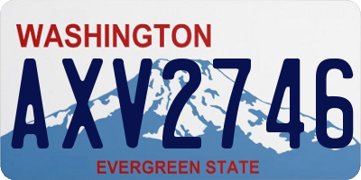 WA license plate AXV2746