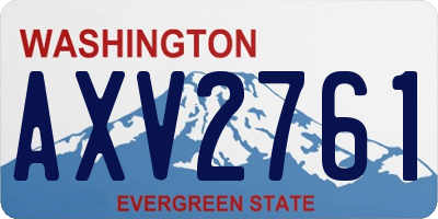 WA license plate AXV2761