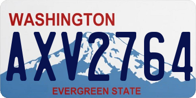 WA license plate AXV2764