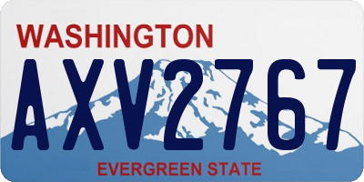 WA license plate AXV2767
