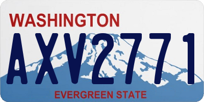 WA license plate AXV2771