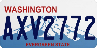 WA license plate AXV2772