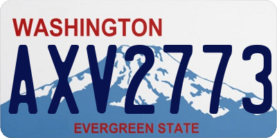 WA license plate AXV2773