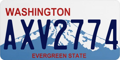 WA license plate AXV2774