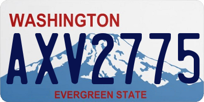 WA license plate AXV2775