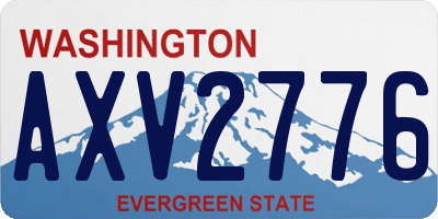 WA license plate AXV2776