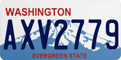 WA license plate AXV2779