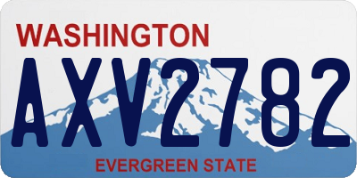 WA license plate AXV2782