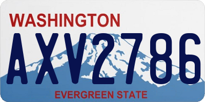 WA license plate AXV2786