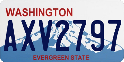 WA license plate AXV2797
