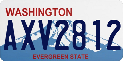 WA license plate AXV2812