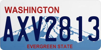 WA license plate AXV2813