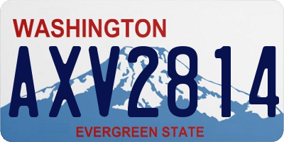 WA license plate AXV2814