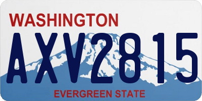 WA license plate AXV2815