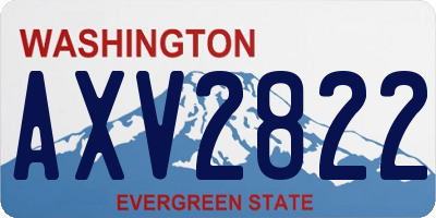 WA license plate AXV2822