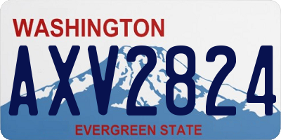 WA license plate AXV2824