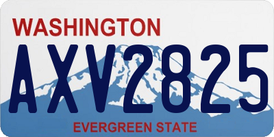 WA license plate AXV2825