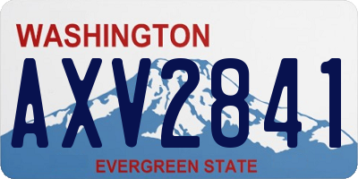 WA license plate AXV2841