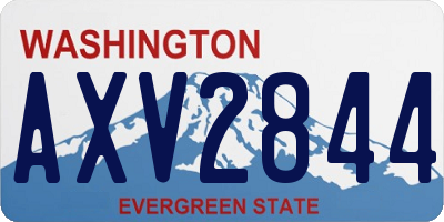 WA license plate AXV2844