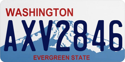 WA license plate AXV2846