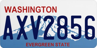 WA license plate AXV2856