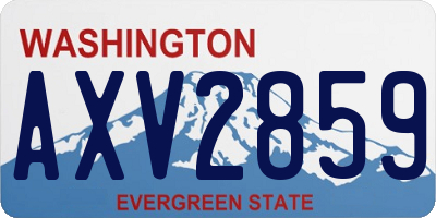 WA license plate AXV2859