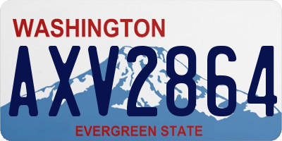 WA license plate AXV2864
