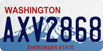 WA license plate AXV2868