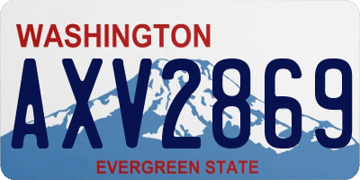 WA license plate AXV2869