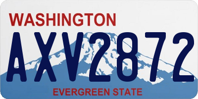 WA license plate AXV2872