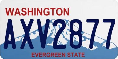WA license plate AXV2877