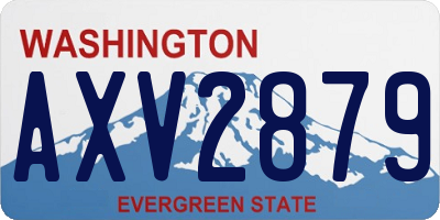 WA license plate AXV2879