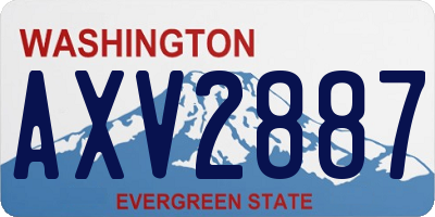 WA license plate AXV2887