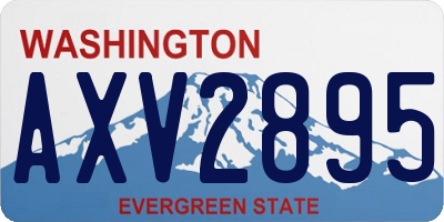 WA license plate AXV2895