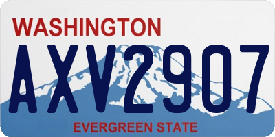 WA license plate AXV2907