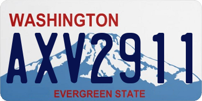 WA license plate AXV2911