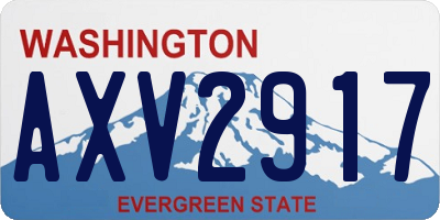 WA license plate AXV2917