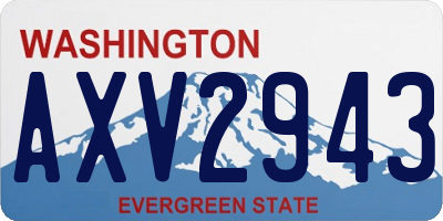 WA license plate AXV2943