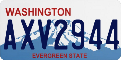 WA license plate AXV2944