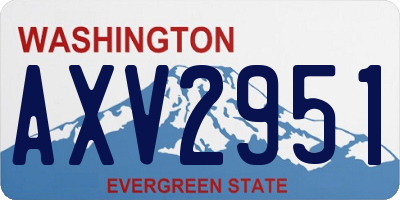 WA license plate AXV2951
