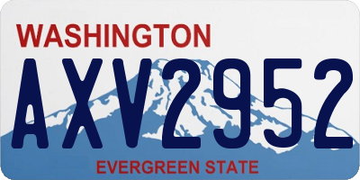 WA license plate AXV2952